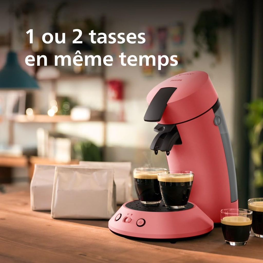 Machine à café à dosettes Norivo CSA210/35 – Coffee Boost, Rouge Tendre