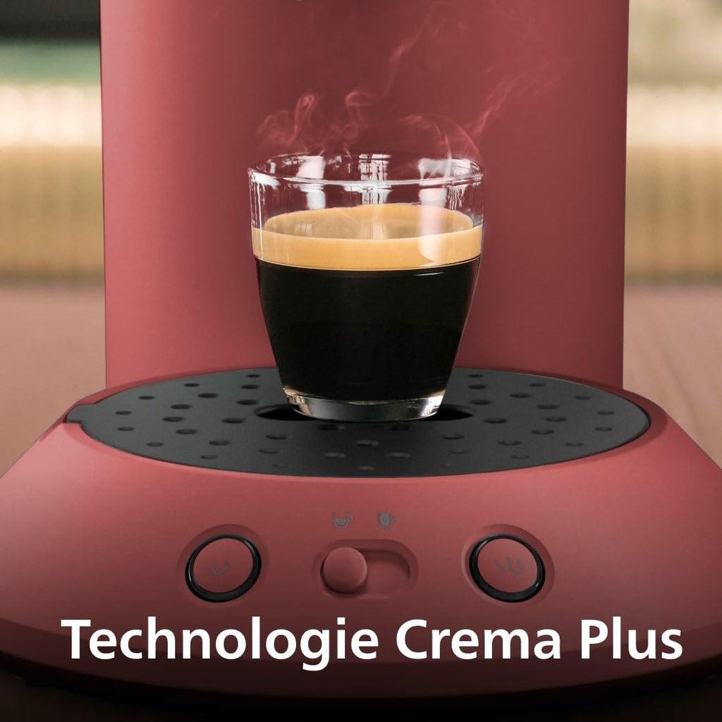 Machine à café à dosettes Norivo CSA210/35 – Coffee Boost, Rouge Tendre