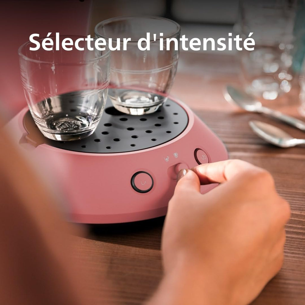 Machine à café à dosettes Norivo CSA210/35 – Coffee Boost, Rouge Tendre