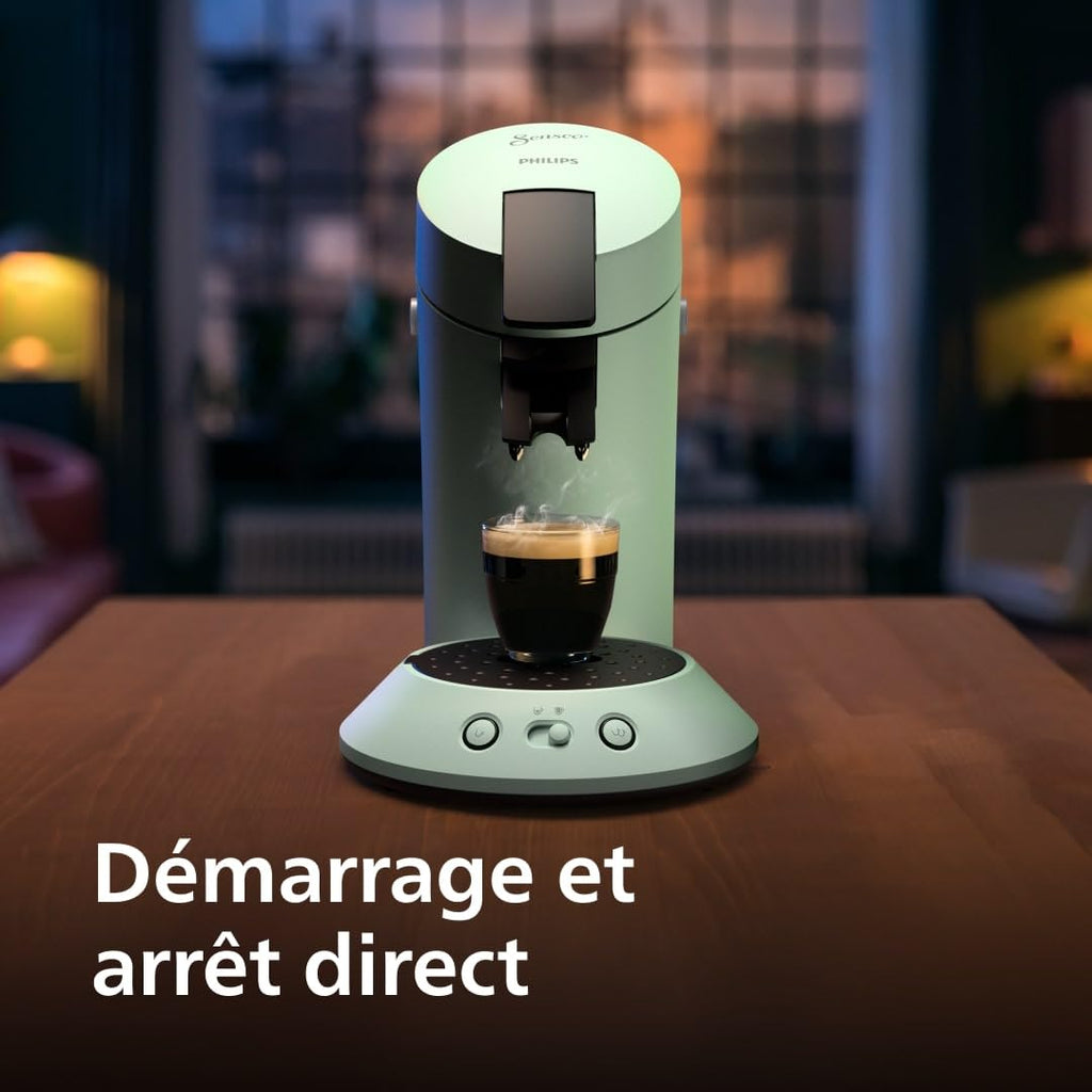 Machine à café à dosettes Norivo CSA210/80 – Coffee Boost, Vert Désert