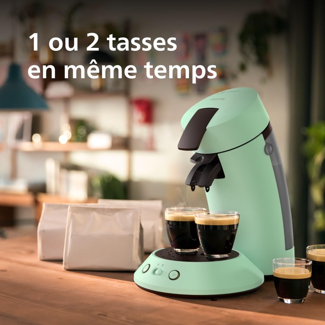 Machine à café à dosettes Norivo CSA210/80 – Coffee Boost, Vert Désert
