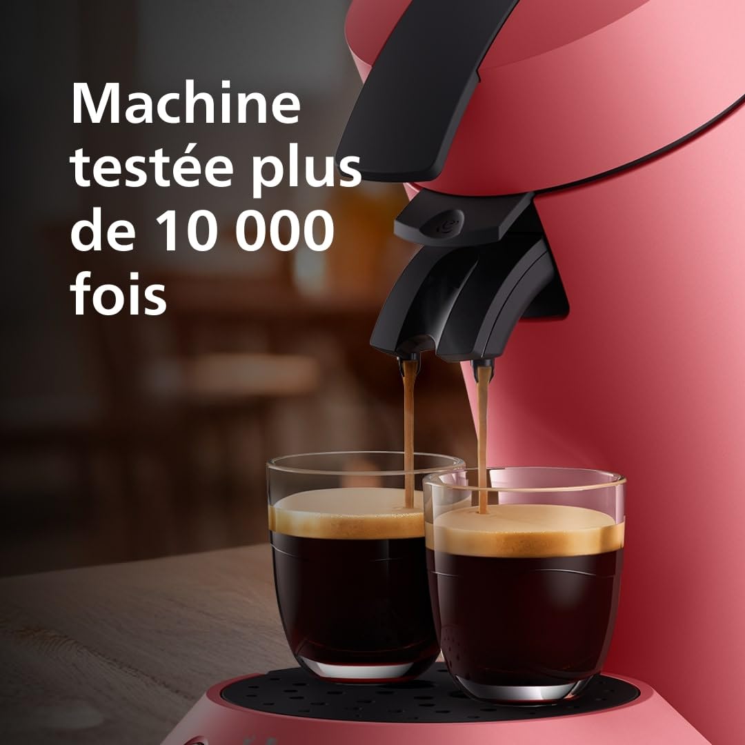 Machine à café à dosettes Norivo CSA210/35 – Coffee Boost, Rouge Tendre