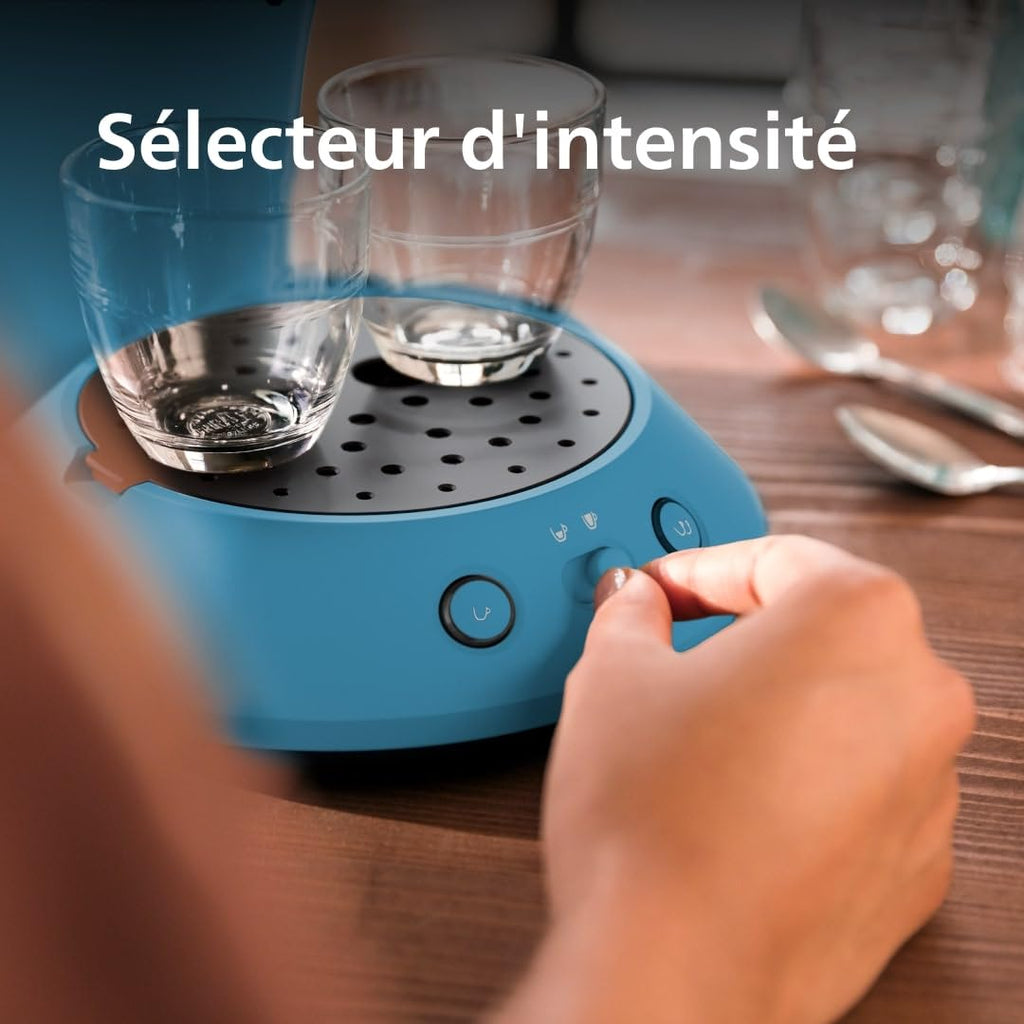 Machine à café à dosettes Norivo CSA210/00 – Crema Plus, Bleu Paon