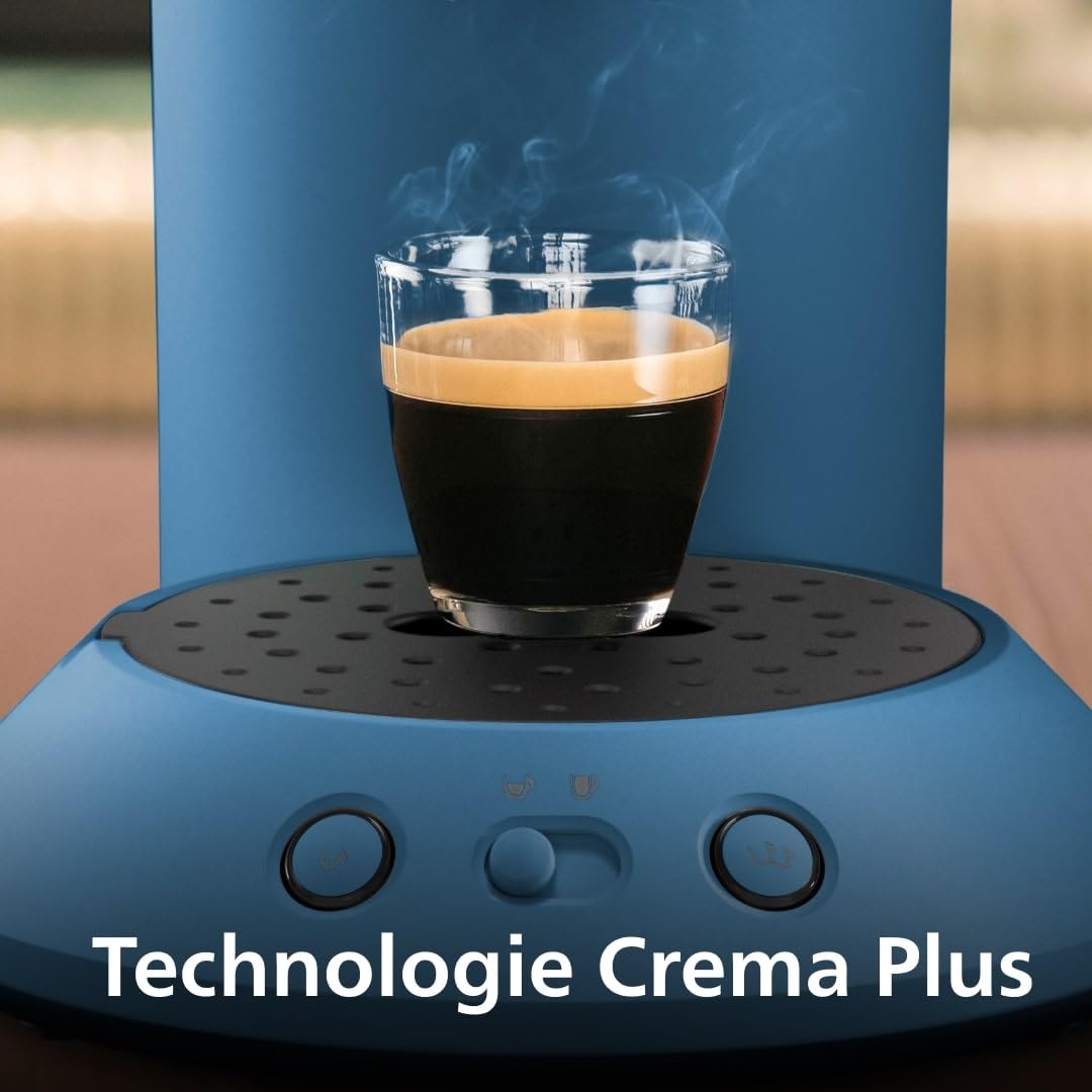 Machine à café à dosettes Norivo CSA210/00 – Crema Plus, Bleu Paon