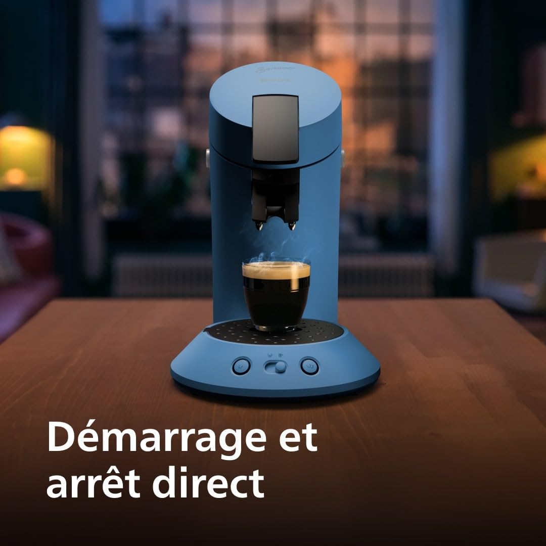 Machine à café à dosettes Norivo CSA210/00 – Crema Plus, Bleu Paon