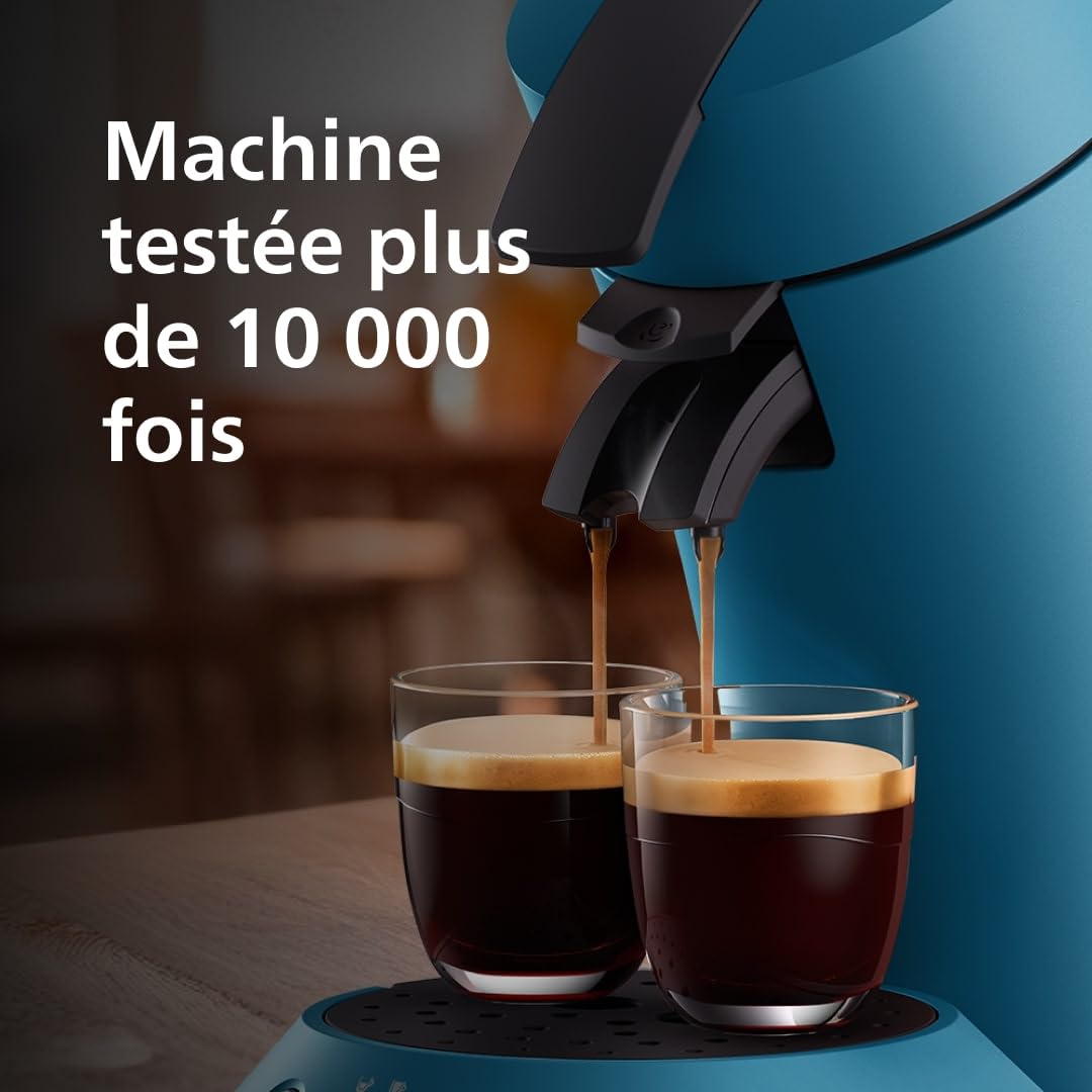 Machine à café à dosettes Norivo CSA210/00 – Crema Plus, Bleu Paon