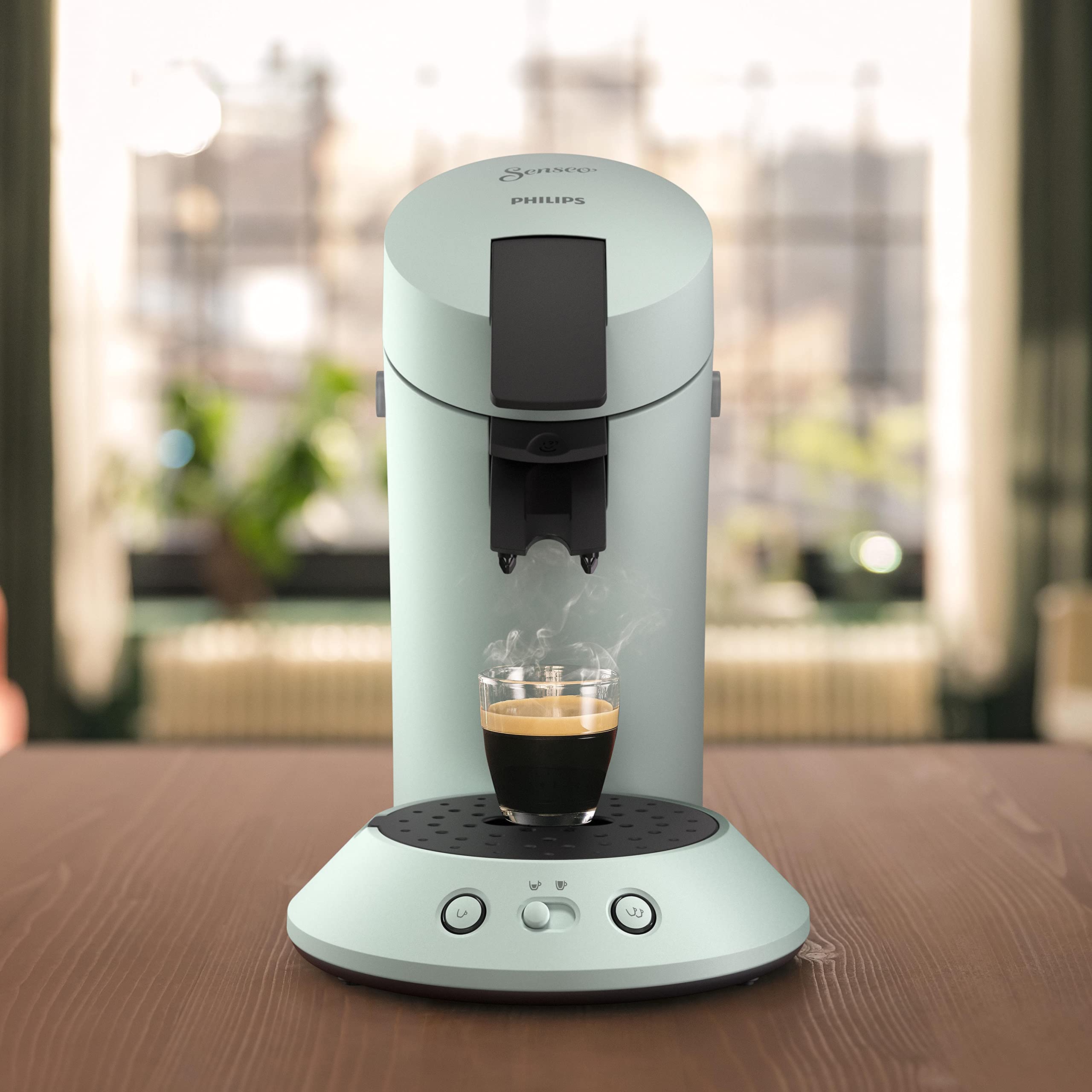 Machine à café à dosettes Norivo CSA210/21 – Crema Plus, Menthe Pâle