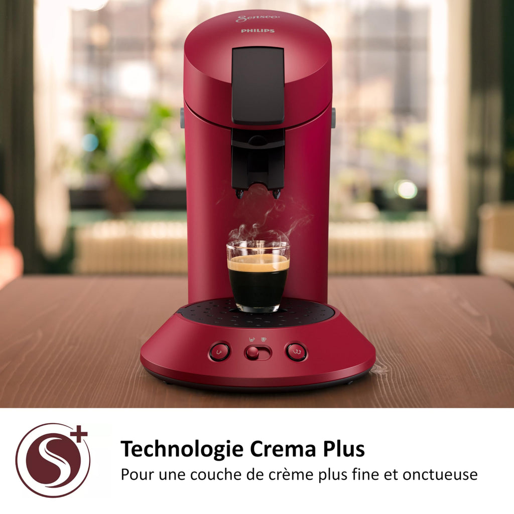 Machine à café à dosettes Norivo CSA210/91 – 1 ou 2 Tasses, Rouge