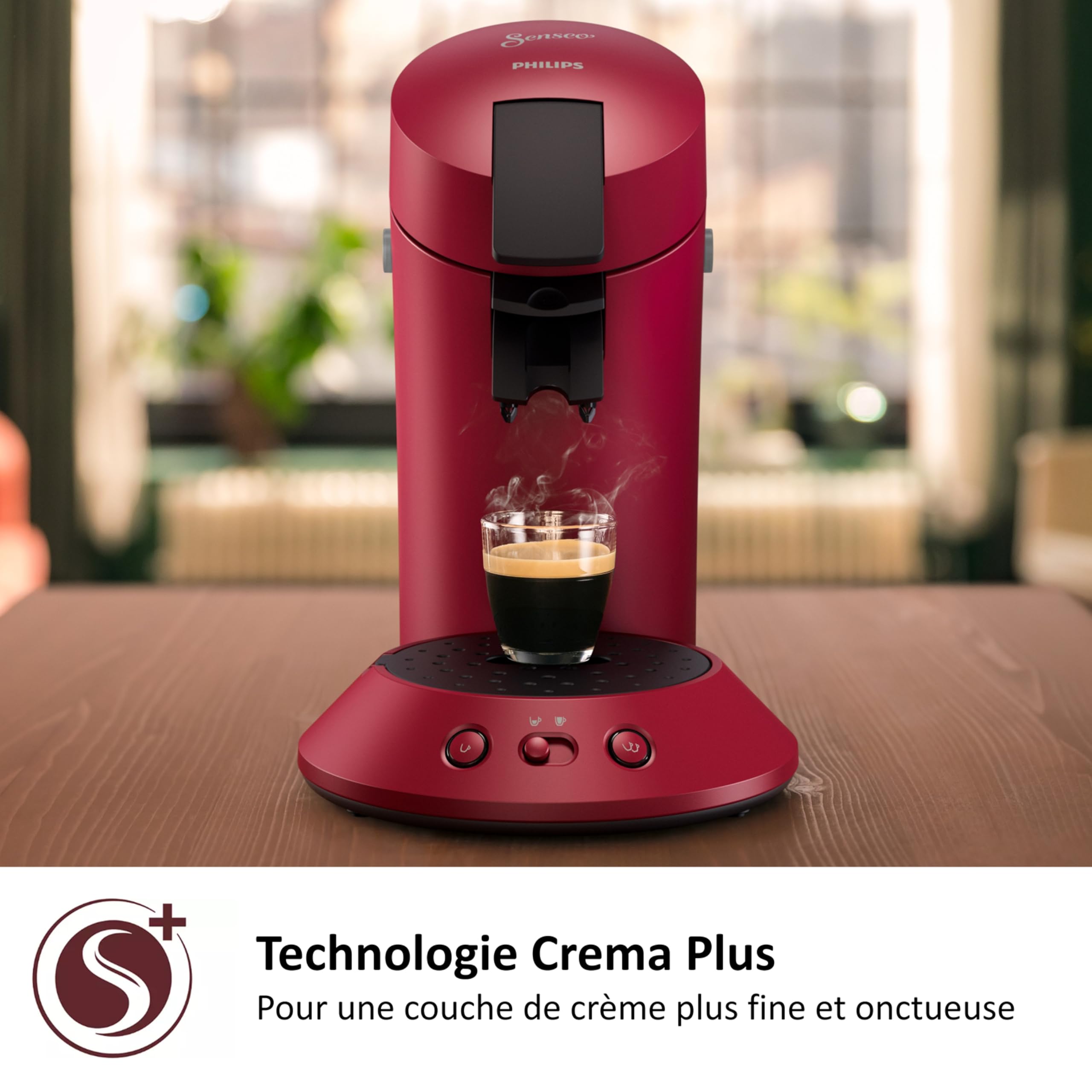 Machine à café à dosettes Norivo CSA210/91 – 1 ou 2 Tasses, Rouge