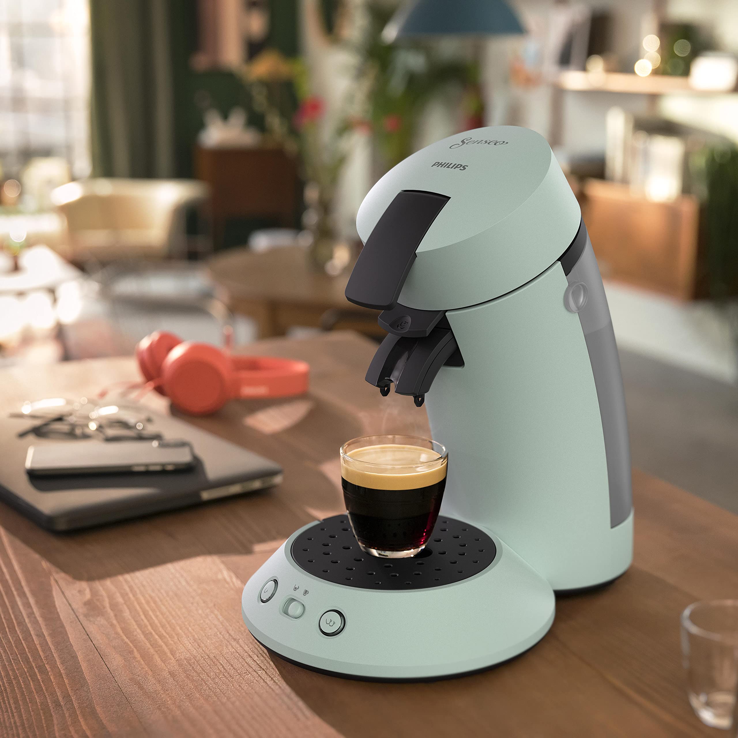 Machine à café à dosettes Norivo CSA210/21 – Crema Plus, Menthe Pâle