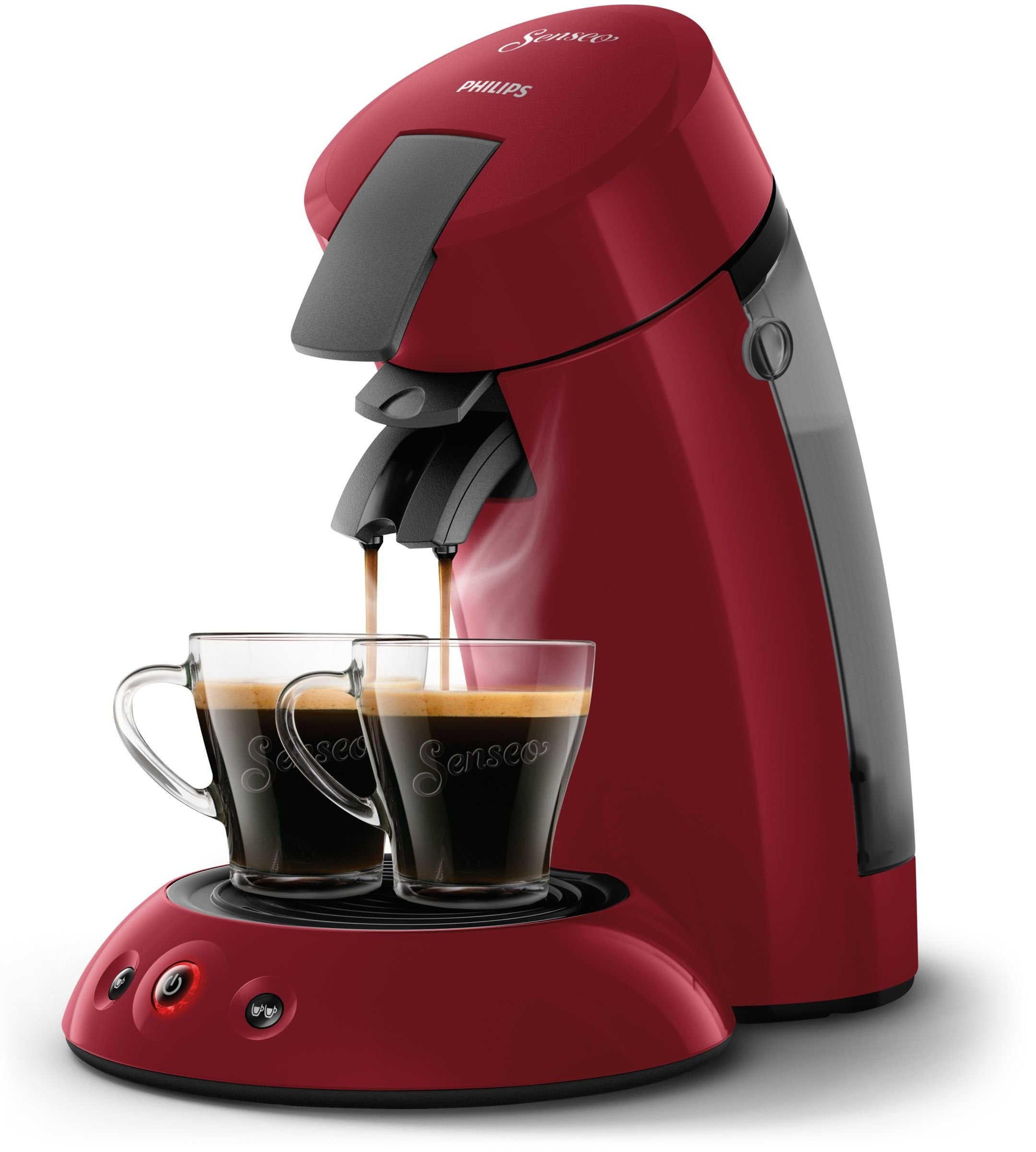 Machine à café à dosettes Norivo HD6553/81 – 1450 W, 0,7 L, Rouge